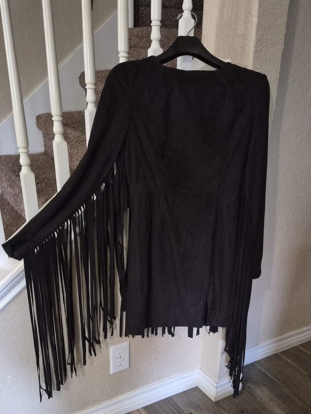 Black Suede Fringe Mini Dress🖤🖤🖤